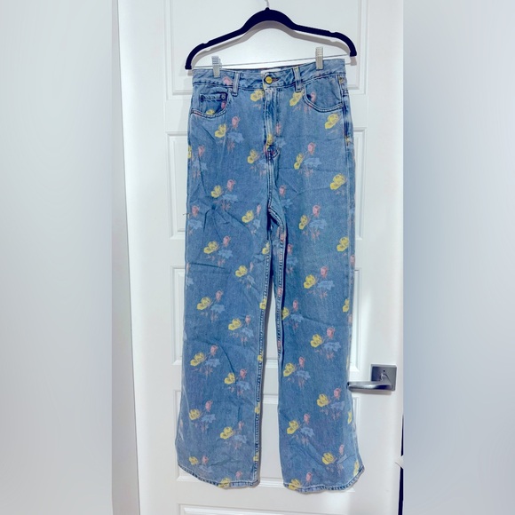 GANNI Baggy Pants in Floral Prints Size 30 - Picture 7 of 13